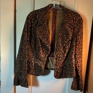 Chic Leopard Print Women's Blazer